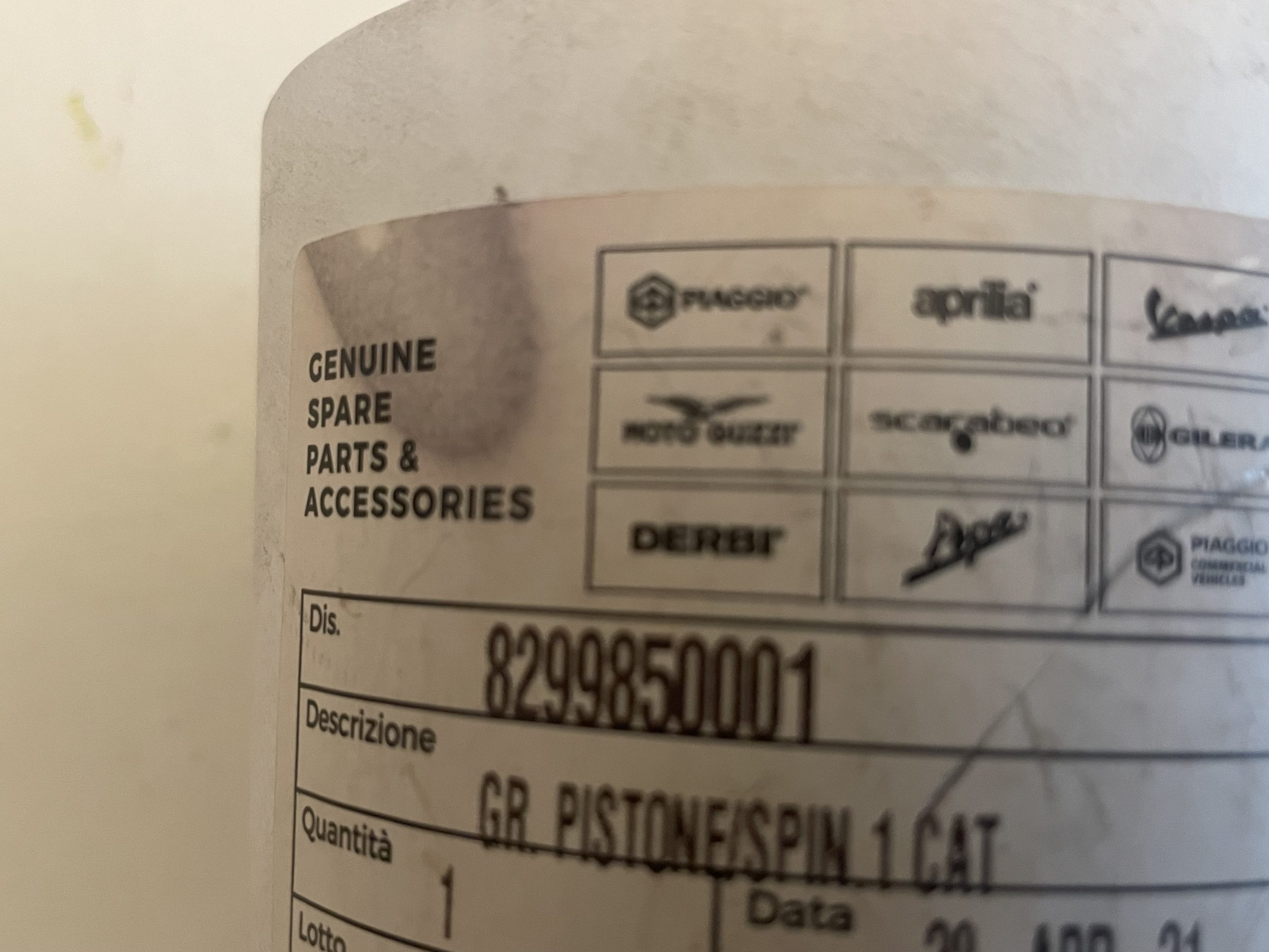 125 AC PISTON ASSEMBLY 8299850001NG (1)